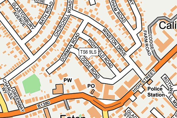 TS6 9LS map - OS OpenMap – Local (Ordnance Survey)