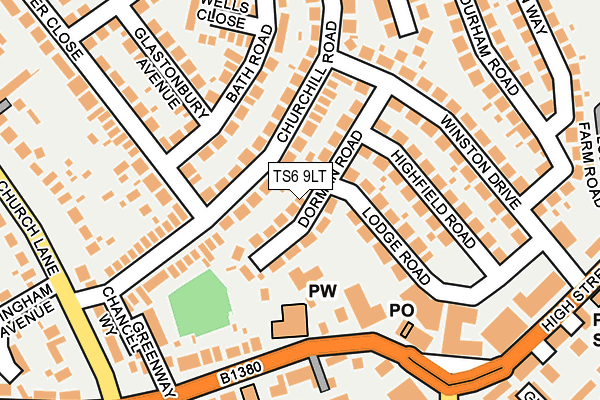 TS6 9LT map - OS OpenMap – Local (Ordnance Survey)