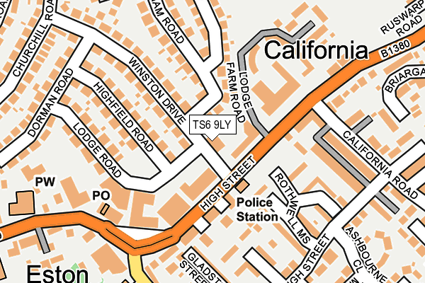 TS6 9LY map - OS OpenMap – Local (Ordnance Survey)