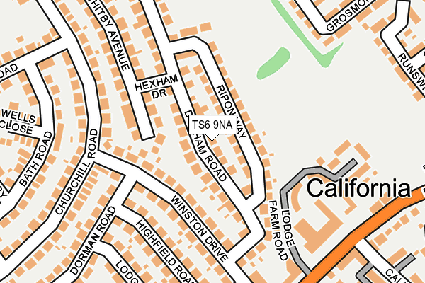 TS6 9NA map - OS OpenMap – Local (Ordnance Survey)