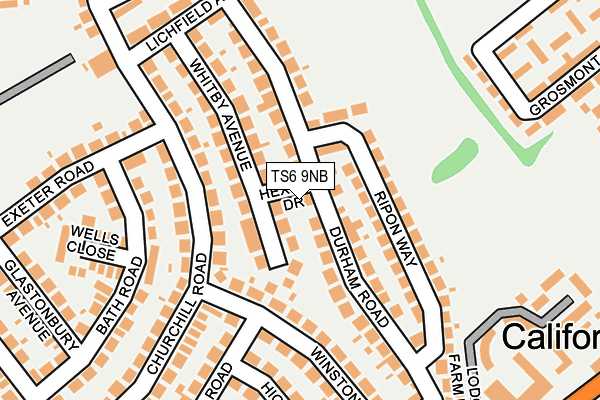 TS6 9NB map - OS OpenMap – Local (Ordnance Survey)