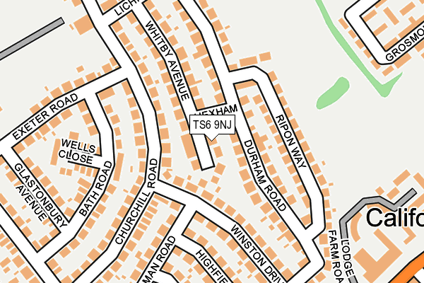 TS6 9NJ map - OS OpenMap – Local (Ordnance Survey)