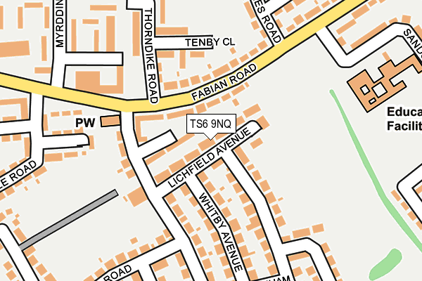 TS6 9NQ map - OS OpenMap – Local (Ordnance Survey)