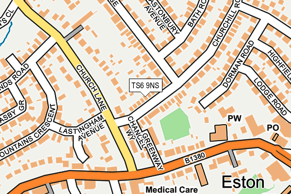 TS6 9NS map - OS OpenMap – Local (Ordnance Survey)