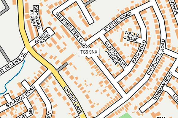 TS6 9NX map - OS OpenMap – Local (Ordnance Survey)