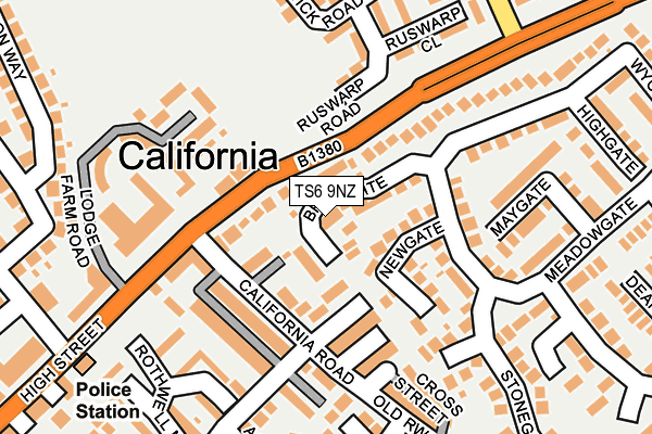 TS6 9NZ map - OS OpenMap – Local (Ordnance Survey)