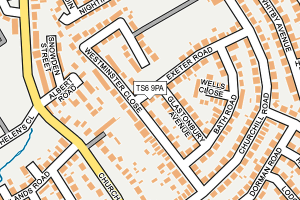 TS6 9PA map - OS OpenMap – Local (Ordnance Survey)