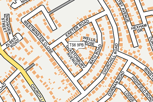 TS6 9PB map - OS OpenMap – Local (Ordnance Survey)