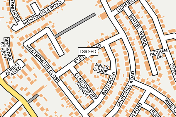 TS6 9PD map - OS OpenMap – Local (Ordnance Survey)