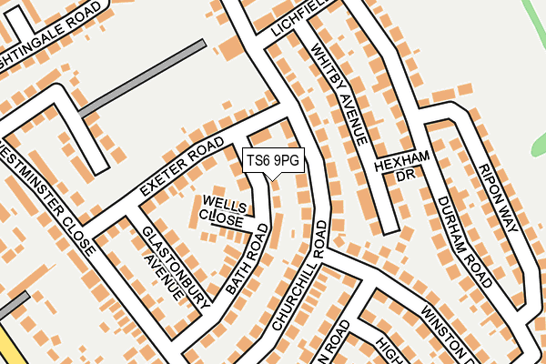 TS6 9PG map - OS OpenMap – Local (Ordnance Survey)