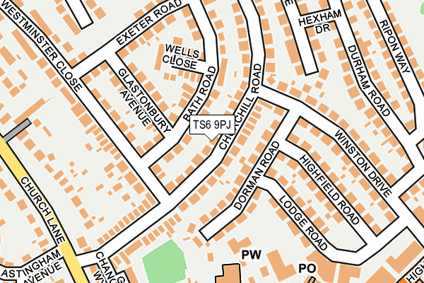 TS6 9PJ map - OS OpenMap – Local (Ordnance Survey)