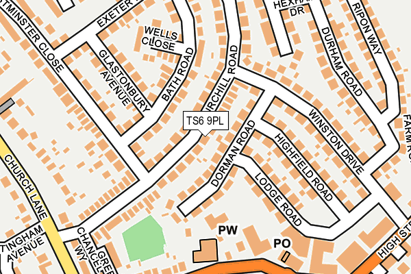 TS6 9PL map - OS OpenMap – Local (Ordnance Survey)