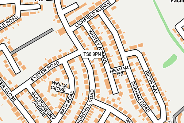 TS6 9PN map - OS OpenMap – Local (Ordnance Survey)