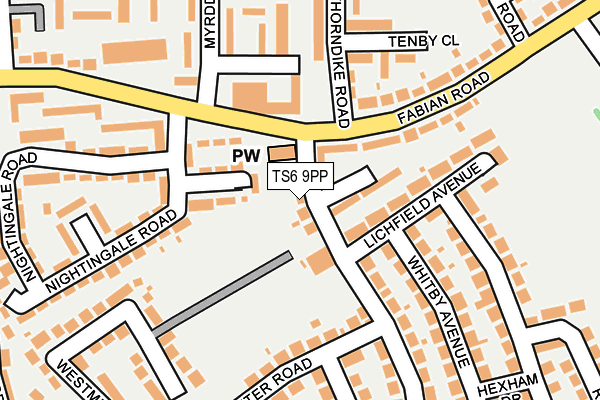 TS6 9PP map - OS OpenMap – Local (Ordnance Survey)