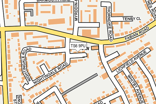 TS6 9PU map - OS OpenMap – Local (Ordnance Survey)