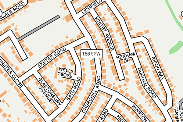 TS6 9PW map - OS OpenMap – Local (Ordnance Survey)