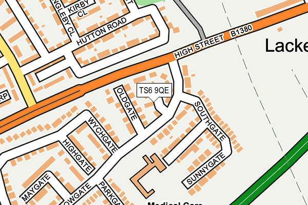 TS6 9QE map - OS OpenMap – Local (Ordnance Survey)