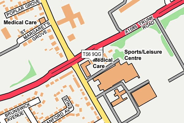 TS6 9QG map - OS OpenMap – Local (Ordnance Survey)