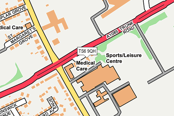 TS6 9QH map - OS OpenMap – Local (Ordnance Survey)