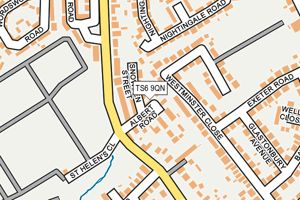 TS6 9QN map - OS OpenMap – Local (Ordnance Survey)