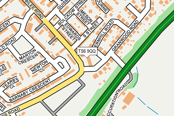 TS6 9QQ map - OS OpenMap – Local (Ordnance Survey)