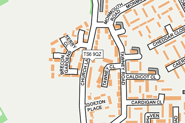 TS6 9QZ map - OS OpenMap – Local (Ordnance Survey)