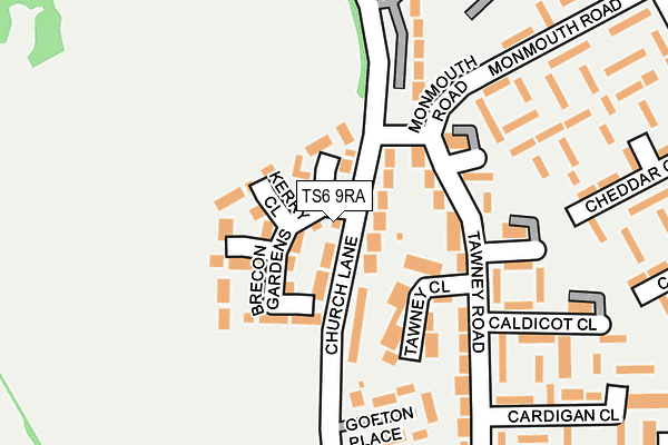 TS6 9RA map - OS OpenMap – Local (Ordnance Survey)