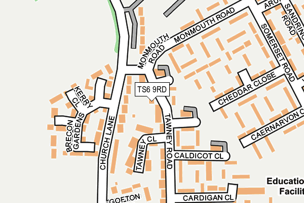 TS6 9RD map - OS OpenMap – Local (Ordnance Survey)