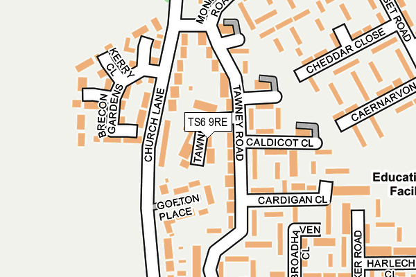 TS6 9RE map - OS OpenMap – Local (Ordnance Survey)