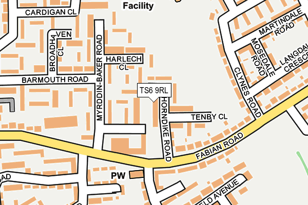 TS6 9RL map - OS OpenMap – Local (Ordnance Survey)