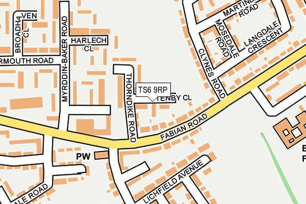 TS6 9RP map - OS OpenMap – Local (Ordnance Survey)