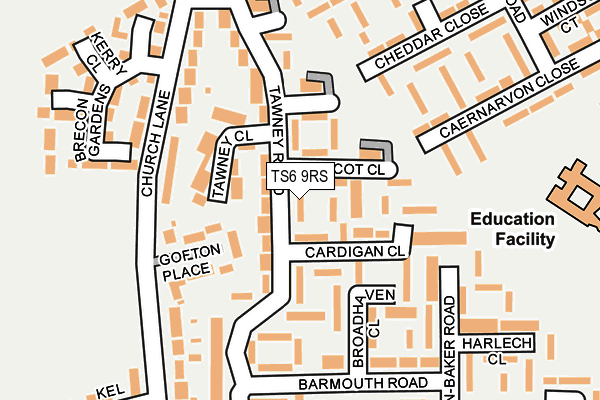 TS6 9RS map - OS OpenMap – Local (Ordnance Survey)