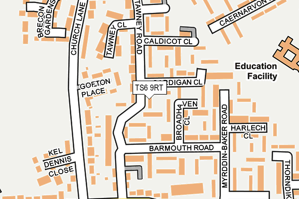 TS6 9RT map - OS OpenMap – Local (Ordnance Survey)