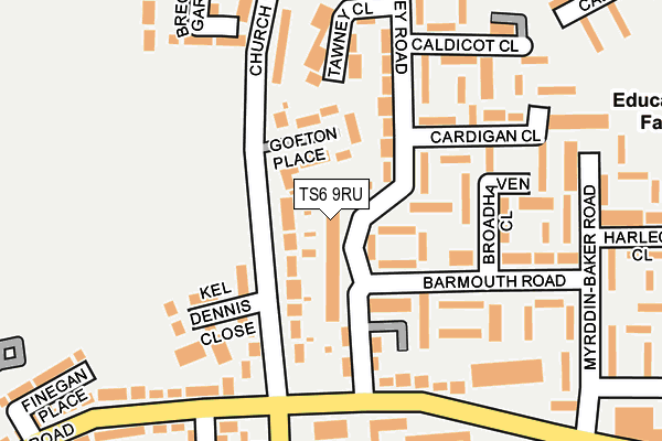 TS6 9RU map - OS OpenMap – Local (Ordnance Survey)