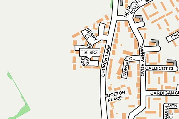 TS6 9RZ map - OS OpenMap – Local (Ordnance Survey)