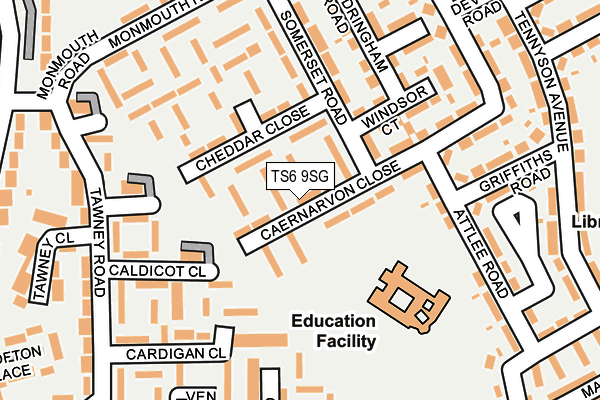 TS6 9SG map - OS OpenMap – Local (Ordnance Survey)