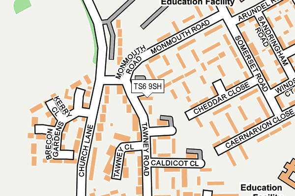 TS6 9SH map - OS OpenMap – Local (Ordnance Survey)
