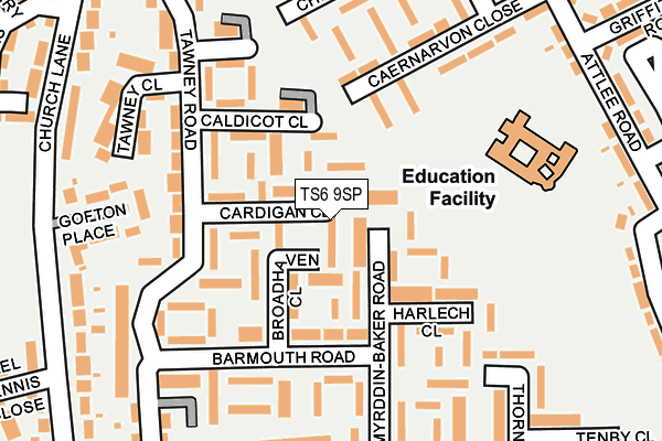 TS6 9SP map - OS OpenMap – Local (Ordnance Survey)