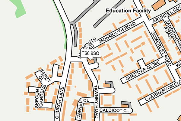 TS6 9SQ map - OS OpenMap – Local (Ordnance Survey)