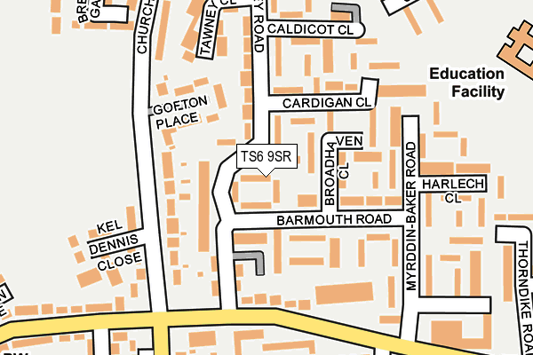 TS6 9SR map - OS OpenMap – Local (Ordnance Survey)