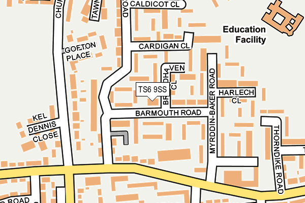 TS6 9SS map - OS OpenMap – Local (Ordnance Survey)