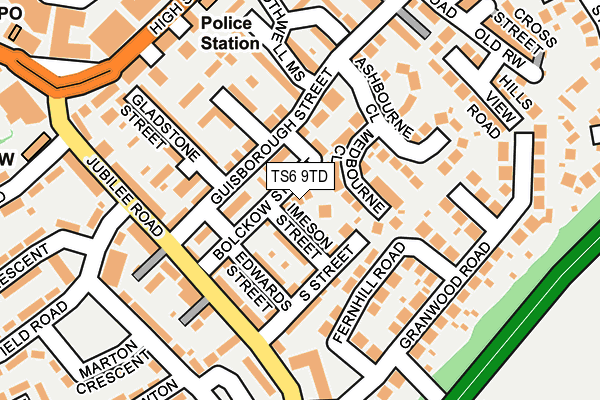 TS6 9TD map - OS OpenMap – Local (Ordnance Survey)