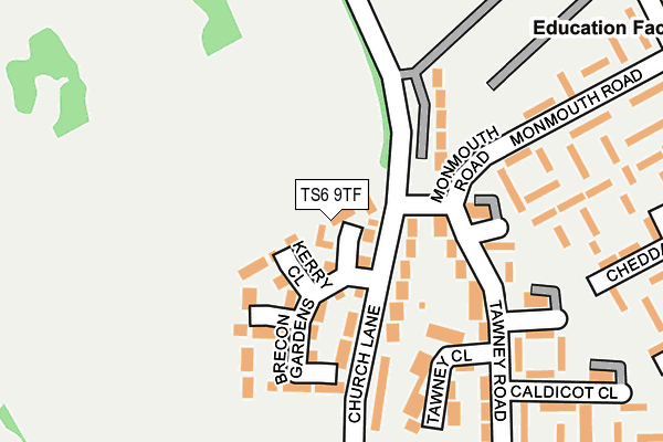 TS6 9TF map - OS OpenMap – Local (Ordnance Survey)