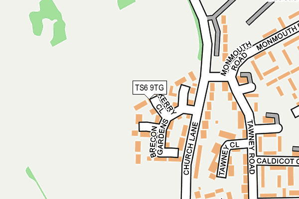 TS6 9TG map - OS OpenMap – Local (Ordnance Survey)