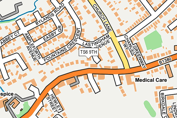 TS6 9TH map - OS OpenMap – Local (Ordnance Survey)