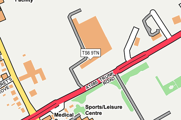 TS6 9TN map - OS OpenMap – Local (Ordnance Survey)