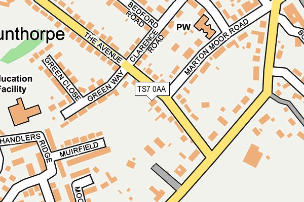 TS7 0AA map - OS OpenMap – Local (Ordnance Survey)