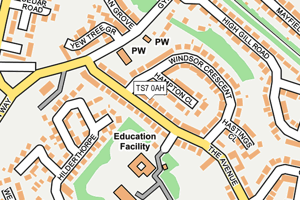 TS7 0AH map - OS OpenMap – Local (Ordnance Survey)