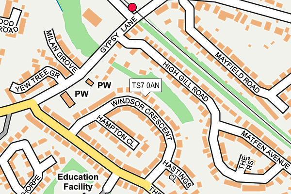 TS7 0AN map - OS OpenMap – Local (Ordnance Survey)