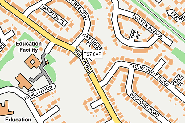 TS7 0AP map - OS OpenMap – Local (Ordnance Survey)